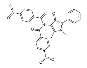 N-(2,3-Dihydro-1,5-dimethyl-3-oxo-2-phenyl-1H-pyrazol-4-yl)bis(p-nitrobenzoyl)amine Structure