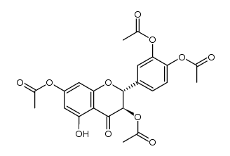 dihydroquercetin 3,3',4',7-tetraacetate Structure