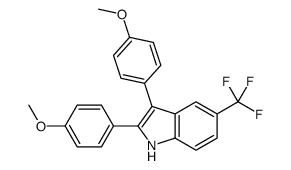 2,3-bis(4-methoxyphenyl)-5-(trifluoromethyl)-1H-indole结构式