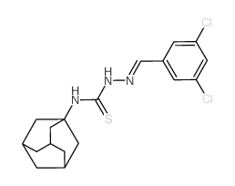 3-(1-adamantyl)-1-[(3,5-dichlorophenyl)methylideneamino]thiourea structure