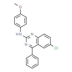 6-chloro-N-(4-methoxyphenyl)-4-phenylquinazolin-2-amine Structure
