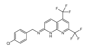 1,8-Naphthyridin-2-amine,N-[(4-chlorophenyl)methyl]-5,7-bis(trifluoromethyl)-(9CI)结构式