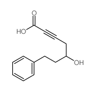 2-Heptynoic acid,5-hydroxy-7-phenyl- Structure