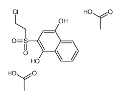 acetic acid,2-(2-chloroethylsulfonyl)naphthalene-1,4-diol Structure