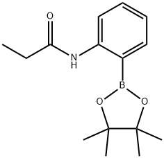 Propanamide,N-[2-(4,4,5,5-tetramethyl-1,3,2-dioxaborolan-2-yl)phenyl]- Structure