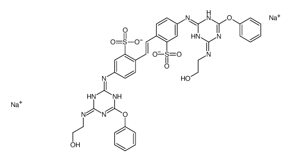 disodium 4,4'-bis[[4-[(2-hydroxyethyl)amino]-6-phenoxy-1,3,5-triazin-2-yl]amino]stilbene-2,2'-disulphonate picture