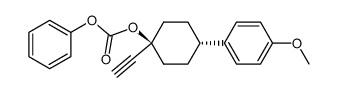 trans-(4-p-Methoxyphenyl-1-ethinyl-cyclohexyl)phenylcarbonat Structure