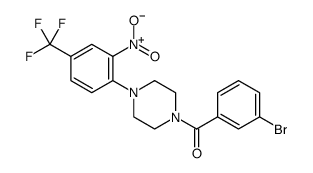 (3-bromophenyl)-[4-[2-nitro-4-(trifluoromethyl)phenyl]piperazin-1-yl]methanone结构式