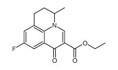 9-fluoro-5-methyl-1-oxo-6,7-dihydro-1H,5H-pyrido[3,2,1-ij]quinoline-2-carboxylic acid ethyl ester结构式