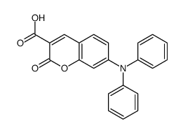 2-oxo-7-(N-phenylanilino)chromene-3-carboxylic acid结构式