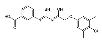 3-[[2-(4-chloro-3,5-dimethylphenoxy)acetyl]carbamothioylamino]benzoic acid结构式