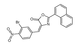 4-[(3-bromo-4-nitrophenyl)methylidene]-2-naphthalen-1-yl-1,3-oxazol-5-one Structure