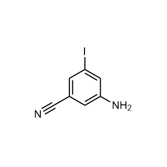 3-氨基-5-碘苯甲腈结构式