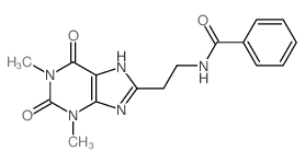 Benzamide,N-[2-(2,3,6,9-tetrahydro-1,3-dimethyl-2,6-dioxo-1H-purin-8-yl)ethyl]-结构式