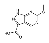 6-methylsulfanyl-2H-pyrazolo[3,4-d]pyrimidine-3-carboxylic acid结构式