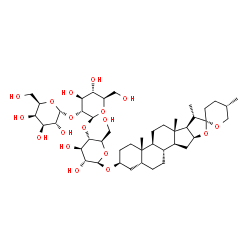 [(25S)-5β-Spirostan-3β-yl]4-O-(2-O-α-D-galactopyranosyl-β-D-glucopyranosyl)-β-D-glucopyranoside Structure