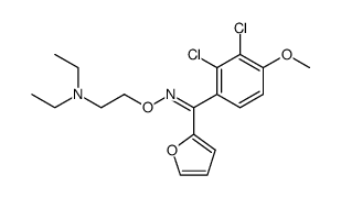 (2,3-Dichloro-4-methoxy-phenyl)-furan-2-yl-methanone O-(2-diethylamino-ethyl)-oxime Structure