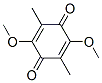 2,5-Dimethoxy-3,6-dimethyl-2,5-cyclohexadiene-1,4-dione结构式