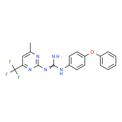 1-[4-methyl-6-(trifluoromethyl)pyrimidin-2-yl]-3-(4-phenoxyphenyl)guanidine结构式