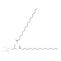 [S,(-)]-1-O,2-O-Dipalmitoyl-D-glycerol 3-phosphoric acid Structure