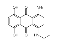 1-amino-5,8-dihydroxy-4-(propan-2-ylamino)anthracene-9,10-dione结构式