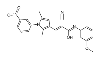 (Z)-2-cyano-3-[2,5-dimethyl-1-(3-nitrophenyl)pyrrol-3-yl]-N-(3-ethoxyphenyl)prop-2-enamide Structure