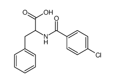 2-[(4-chlorobenzoyl)amino]-3-phenylpropanoic acid structure