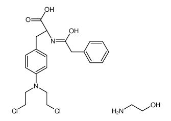 2-aminoethanol,(2S)-3-[4-[bis(2-chloroethyl)amino]phenyl]-2-[(2-phenylacetyl)amino]propanoic acid结构式