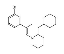 1-[2-(3-bromophenyl)prop-1-enyl]-2-(cyclohexylmethyl)piperidine结构式