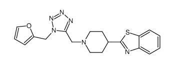 Benzothiazole, 2-[1-[[1-(2-furanylmethyl)-1H-tetrazol-5-yl]methyl]-4-piperidinyl]- (9CI)结构式