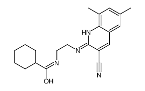 Cyclohexanecarboxamide, N-[2-[(3-cyano-6,8-dimethyl-2-quinolinyl)amino]ethyl]- (9CI)结构式