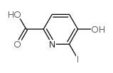 5-Hydroxy-6-iodopyridine-2-carboxylic acid结构式