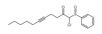 1-chloro-1-(phenylsulfinyl)undec-5-yn-2-one结构式