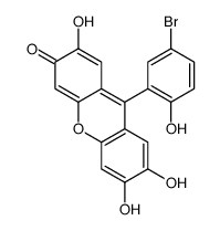 2,6,7-Trihydroxy-9-(2-hydroxy-5-bromophenyl)-3H-xanthene-3-one结构式