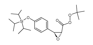 (2R,3S)-3-[4-(triisopropylsilanyloxy)phenyl]oxirane-2-carboperoxoic acid tert-butyl ester Structure