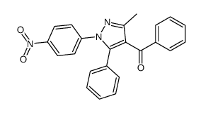 [3-methyl-1-(4-nitrophenyl)-5-phenylpyrazol-4-yl]-phenylmethanone结构式