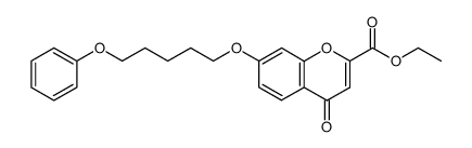 4-oxo-7-(5-phenoxy-pentyloxy)-4H-chromene-2-carboxylic acid ethyl ester Structure