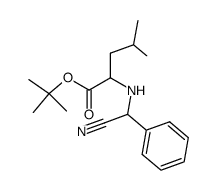 2-[(Cyano-phenyl-methyl)-amino]-4-methyl-pentanoic acid tert-butyl ester结构式