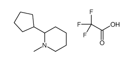2-cyclopentyl-1-methylpiperidine,2,2,2-trifluoroacetic acid结构式
