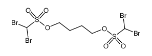 Dibromo-methanesulfonic acid 4-(dibromo-methanesulfonyloxy)-butyl ester结构式