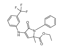 ethyl 2-methyl-5-oxo-1-phenyl-4-[3-(trifluoromethyl)anilino]pyrrole-2-carboxylate Structure