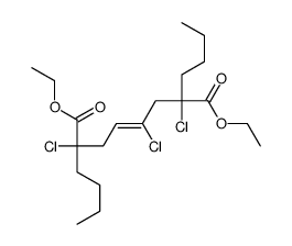 diethyl 2,7-dibutyl-2,4,7-trichlorooct-4-enedioate结构式