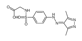 2-[[4-[2-(3,5-dimethylpyrazol-4-ylidene)hydrazinyl]phenyl]sulfonylamino]acetic acid Structure