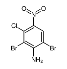 2,6-dibromo-3-chloro-4-nitroaniline Structure