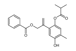 10-Benzoyloxy-6-hydroxy-8,9-dehydrothymol-isobutyrat结构式