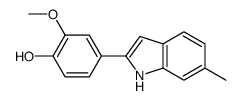 2-methoxy-4-(6-methyl-1H-indol-2-yl)phenol Structure