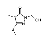 2-hydroxymethyl-4-methyl-5-methylsulfanyl-2,4-dihydro-[1,2,4]triazol-3-one结构式