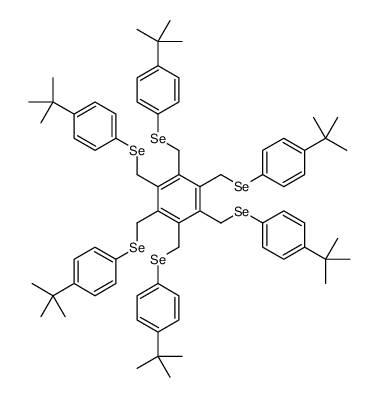 1,2,3,4,5,6-hexakis[(4-tert-butylphenyl)selanylmethyl]benzene Structure