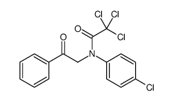 2,2,2-trichloro-N-(4-chlorophenyl)-N-phenacylacetamide Structure