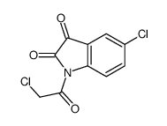 5-chloro-1-(2-chloroacetyl)indole-2,3-dione Structure